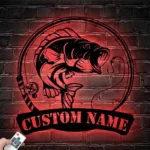 Hunting Fishing Metal Sign Bass Fly Fishing 1