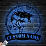 Hunting Fishing Metal Sign Bass Fly Fishing 1