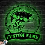 Hunting Fishing Metal Sign Bass Fly Fishing 1