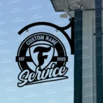 Hunting Fishing Metal Sign Bespoke Logo Firestone Metal Hanging Sign Car Garage Decor 1