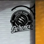 Hunting Fishing Metal Sign Bespoke Logo Lister Metal Hanging Sign Car Garage Decor 1