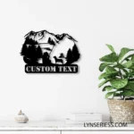 Hunting Fishing Metal Sign Casting 1