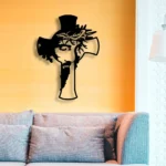 Hunting Fishing Metal Sign Cross With Jesus 1