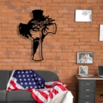 Hunting Fishing Metal Sign Cross With Jesus 1