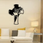 Hunting Fishing Metal Sign Cross With Jesus 1