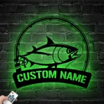 Hunting Fishing Metal Sign Custom Atlantic Bluefin Tuna Fishing 1