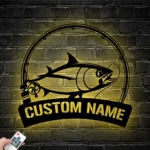 Hunting Fishing Metal Sign Custom Atlantic Bluefin Tuna Fishing 1