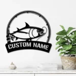 Hunting Fishing Metal Sign Custom Atlantic Bluefin Tuna Fishing 1