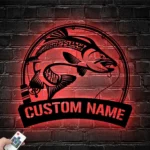 Hunting Fishing Metal Sign Custom Atlantic Salmon Fishing 1