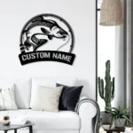 Hunting Fishing Metal Sign Custom Atlantic Salmon Fishing 1