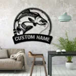 Hunting Fishing Metal Sign Custom Atlantic Salmon Fishing 1