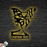 Hunting Fishing Metal Sign Custom Baseball American Flag 1