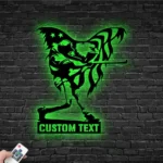 Hunting Fishing Metal Sign Custom Baseball American Flag 1