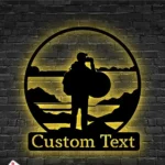 Hunting Fishing Metal Sign Custom Cameramen Taking Photo 1