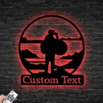 Hunting Fishing Metal Sign Custom Cameramen Taking Photo 1