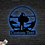Hunting Fishing Metal Sign Custom Cameramen Taking Photo 1