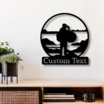 Hunting Fishing Metal Sign Custom Cameramen Taking Photo 1