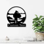 Hunting Fishing Metal Sign Custom Cameramen Taking Photo 1