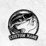 Hunting Fishing Metal Sign Custom Catfish 1