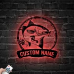 Hunting Fishing Metal Sign Custom Chinook Salmon Fishing 1