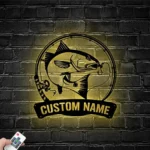 Hunting Fishing Metal Sign Custom Chinook Salmon Fishing 1