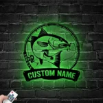 Hunting Fishing Metal Sign Custom Chinook Salmon Fishing 1