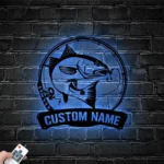 Hunting Fishing Metal Sign Custom Chinook Salmon Fishing 1