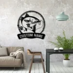Hunting Fishing Metal Sign Custom Chinook Salmon Fishing 1
