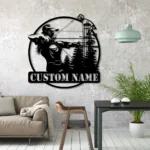 Hunting Fishing Metal Sign Custom Compound Bow Hunter 1