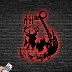 Hunting Fishing Metal Sign Custom Deer And Fish Hunting 1