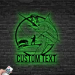 Hunting Fishing Metal Sign Custom Fisherman Catching Marlin 1