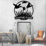 Hunting Fishing Metal Sign Custom Flying Mallard Duck Hunting 1