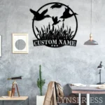 Hunting Fishing Metal Sign Custom Flying Mallard Duck Hunting 1