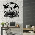 Hunting Fishing Metal Sign Custom Flying Mallard Duck Hunting 1