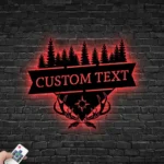 Hunting Fishing Metal Sign Custom Mountain And Forest 1