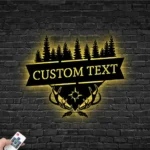 Hunting Fishing Metal Sign Custom Mountain And Forest 1