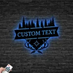 Hunting Fishing Metal Sign Custom Mountain And Forest 1