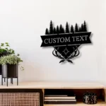 Hunting Fishing Metal Sign Custom Mountain And Forest 1