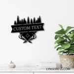 Hunting Fishing Metal Sign Custom Mountain And Forest 1
