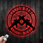 Hunting Fishing Metal Sign Custom Rifle 1