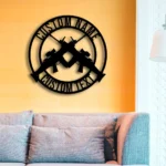 Hunting Fishing Metal Sign Custom Rifle 1
