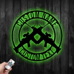 Hunting Fishing Metal Sign Custom Rifle 1