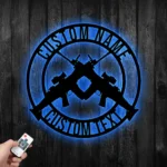 Hunting Fishing Metal Sign Custom Rifle 1