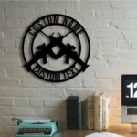 Hunting Fishing Metal Sign Custom Rifle 1