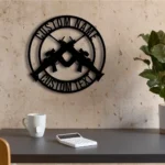 Hunting Fishing Metal Sign Custom Rifle 1