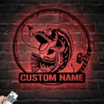 Hunting Fishing Metal Sign Custom Snakehead Fishing 1