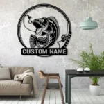Hunting Fishing Metal Sign Custom Snakehead Fishing 1
