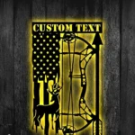 Hunting Fishing Metal Sign Custom Us Flag Deer Hunting 1