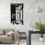 Hunting Fishing Metal Sign Custom Us Flag Deer Hunting 1