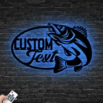Hunting Fishing Metal Sign Custom Walleye Fisher 1